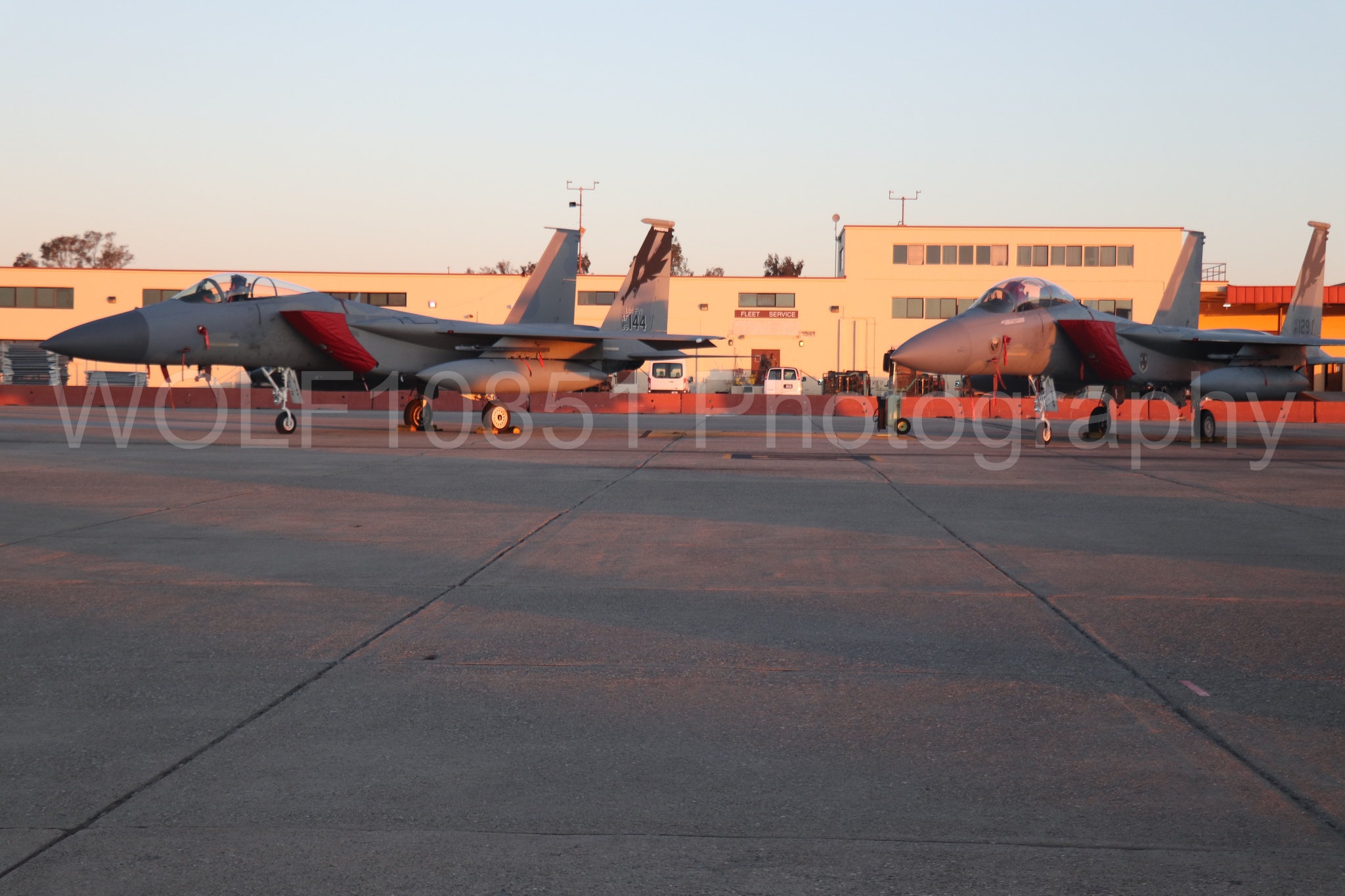 Aviation photography by WOLF10851 featuring Static Display, F-15 Eagle, Golden Hour, Wings Over Solano 2024.