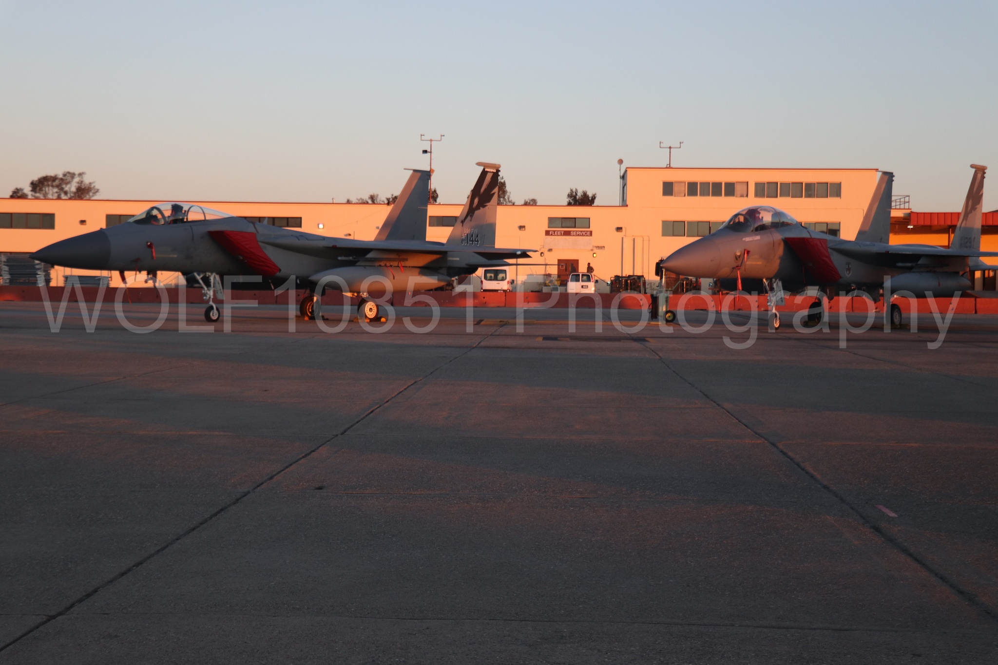 Aviation photography by WOLF10851 featuring Static Display, F-15 Eagle, Golden Hour, Wings Over Solano 2024.