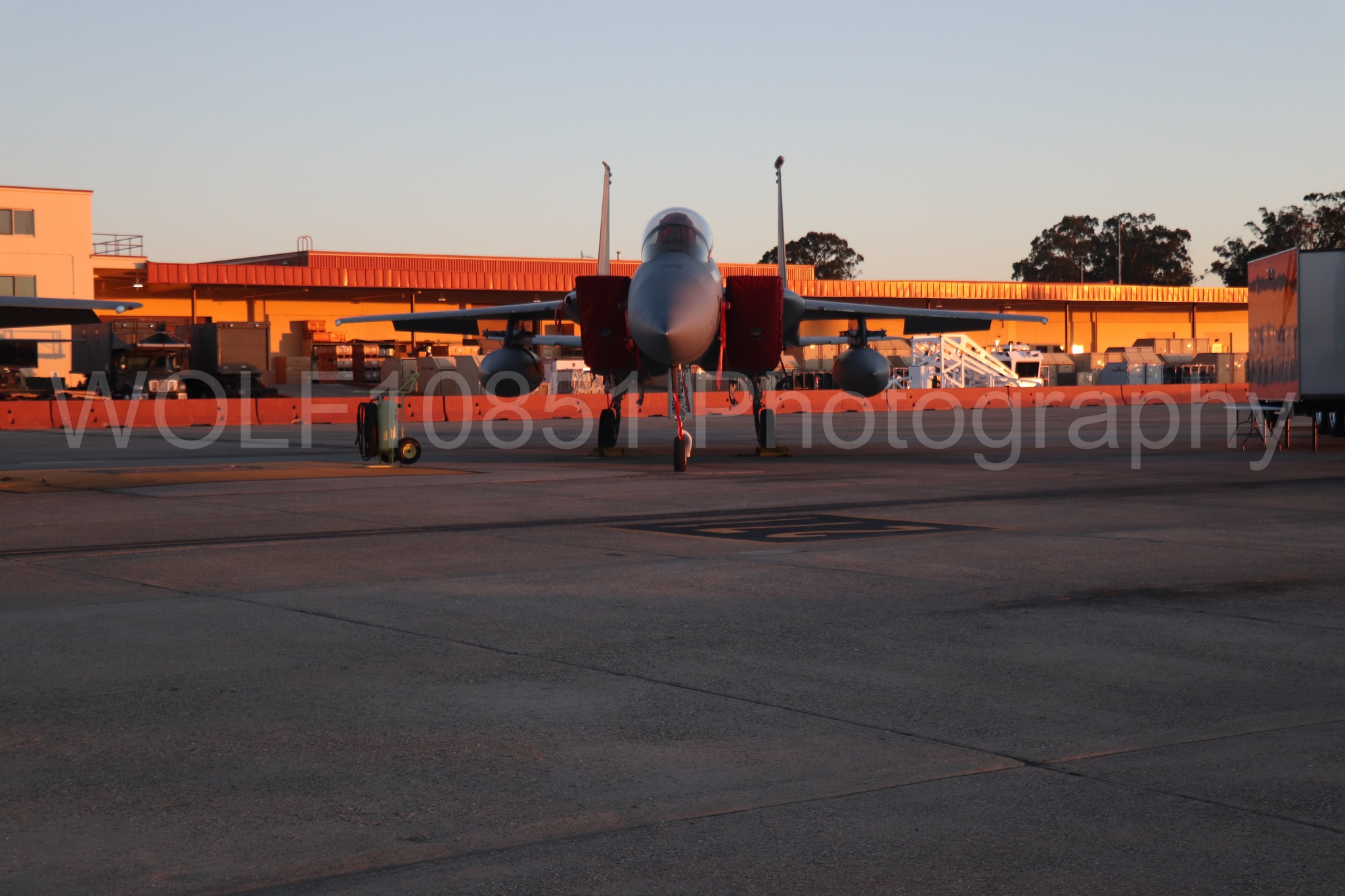Aviation photography by WOLF10851 featuring Static Display, F-15 Eagle, Golden Hour, Wings Over Solano 2024.