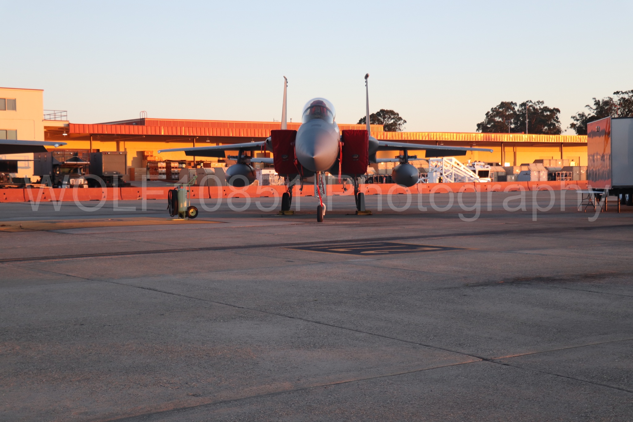 Aviation photography by WOLF10851 featuring Static Display, F-15 Eagle, Golden Hour, Wings Over Solano 2024.