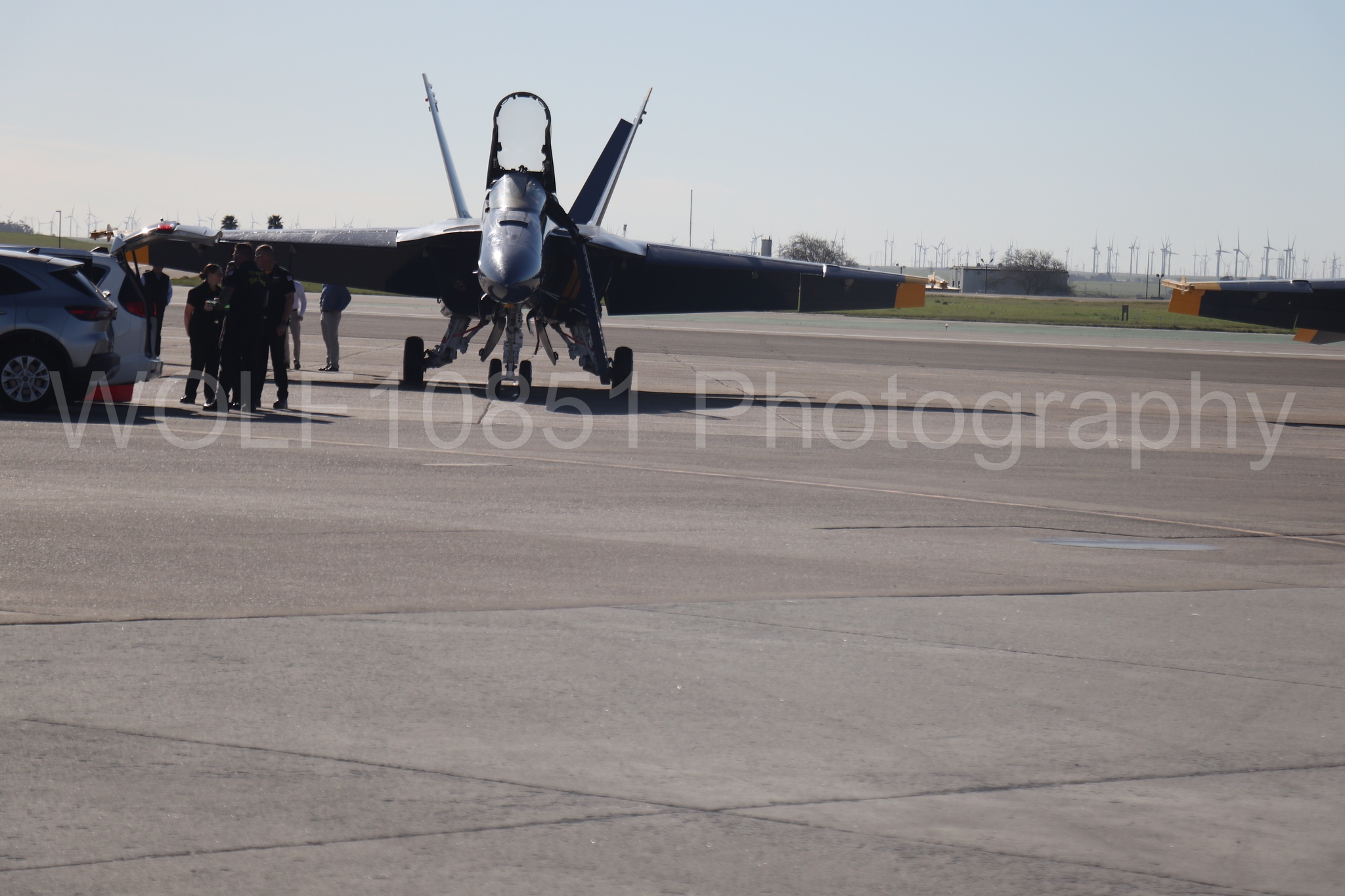 Aviation photography by WOLF10851 featuring FA-18 Super Hornet, Static Display, Blue Angels, Blue and Gold, Wings Over Solano 2024.