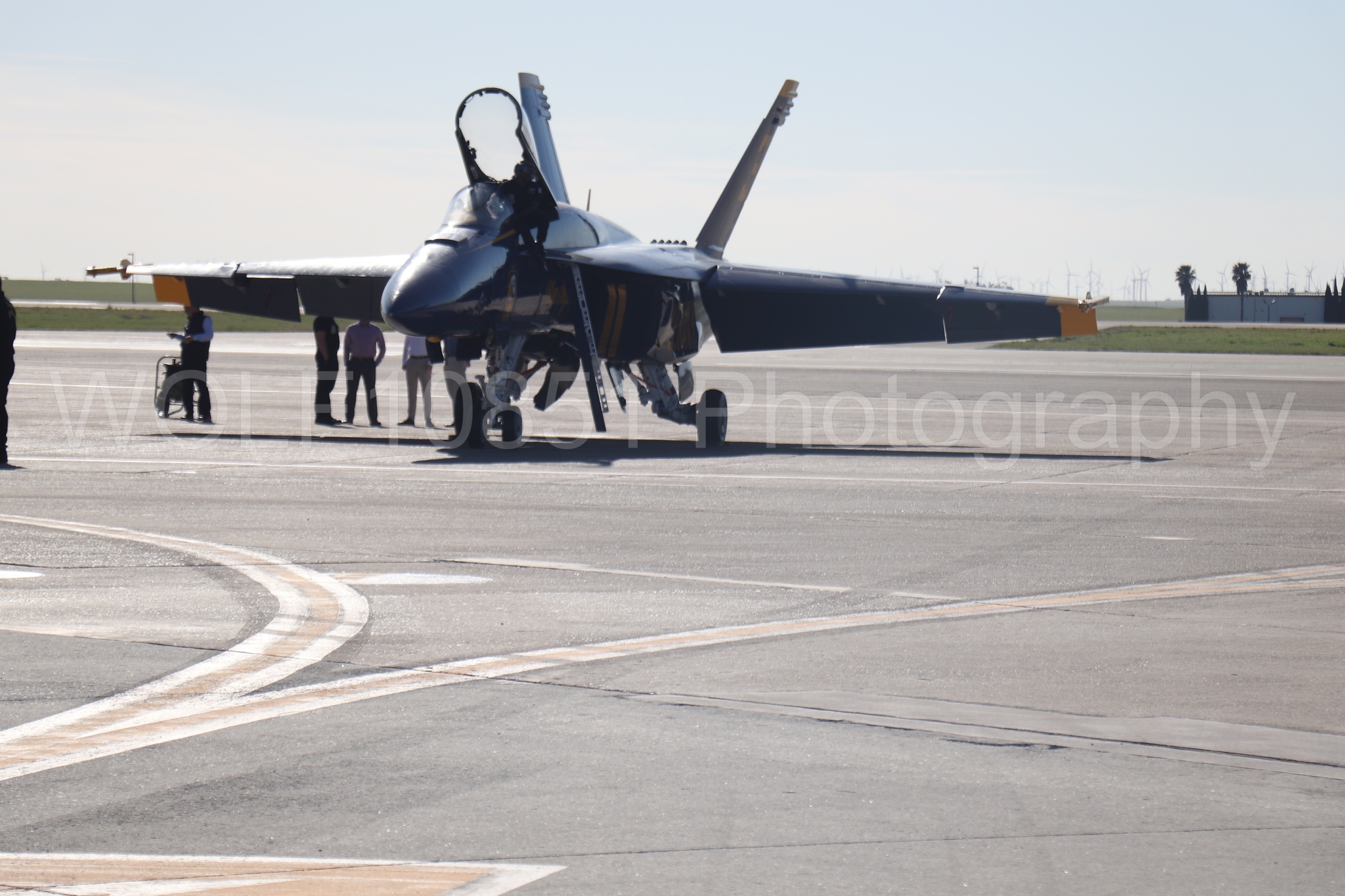 Aviation photography by WOLF10851 featuring FA-18 Super Hornet, Static Display, Blue Angels, Blue and Gold, Wings Over Solano 2024.