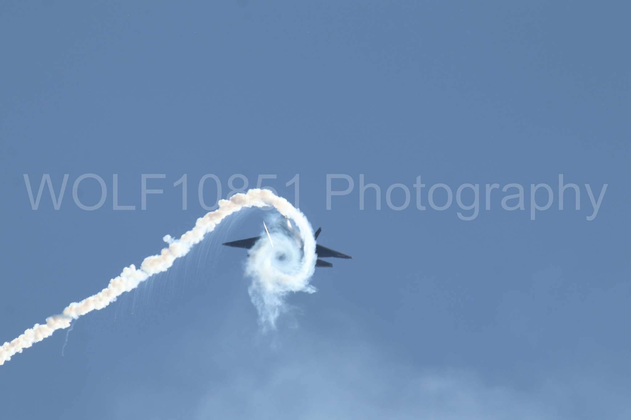 Aviation photography by WOLF10851 featuring F-22 Raptor, Raptor Demo Team, Wings Over Solano 2024, Flares.