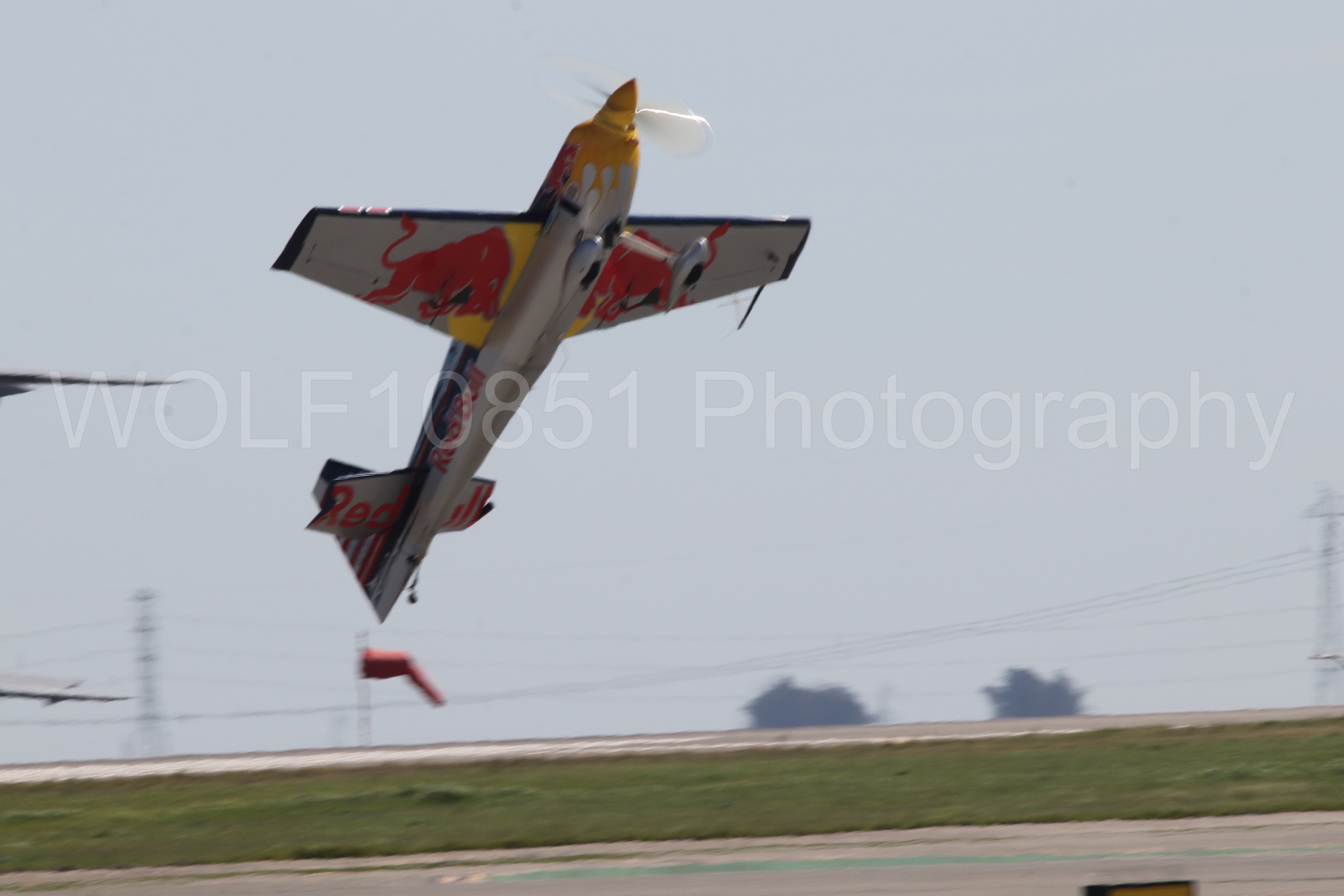 Aviation photography by WOLF10851 featuring Edge 540, Wings Over Solano 2024, Kirby Chambliss, Red Bull.