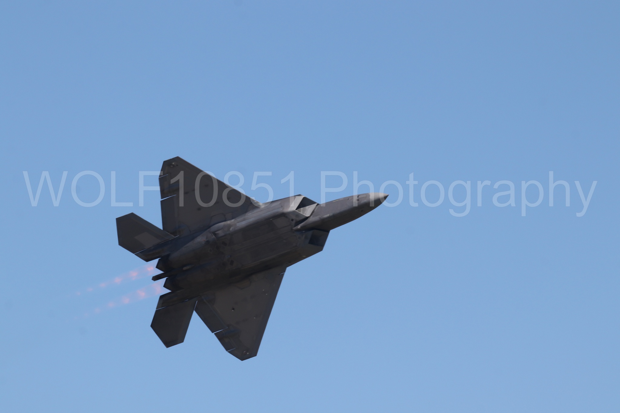 Aviation photography by WOLF10851 featuring F-22 Raptor, Raptor Demo Team, Wings Over Solano 2024.