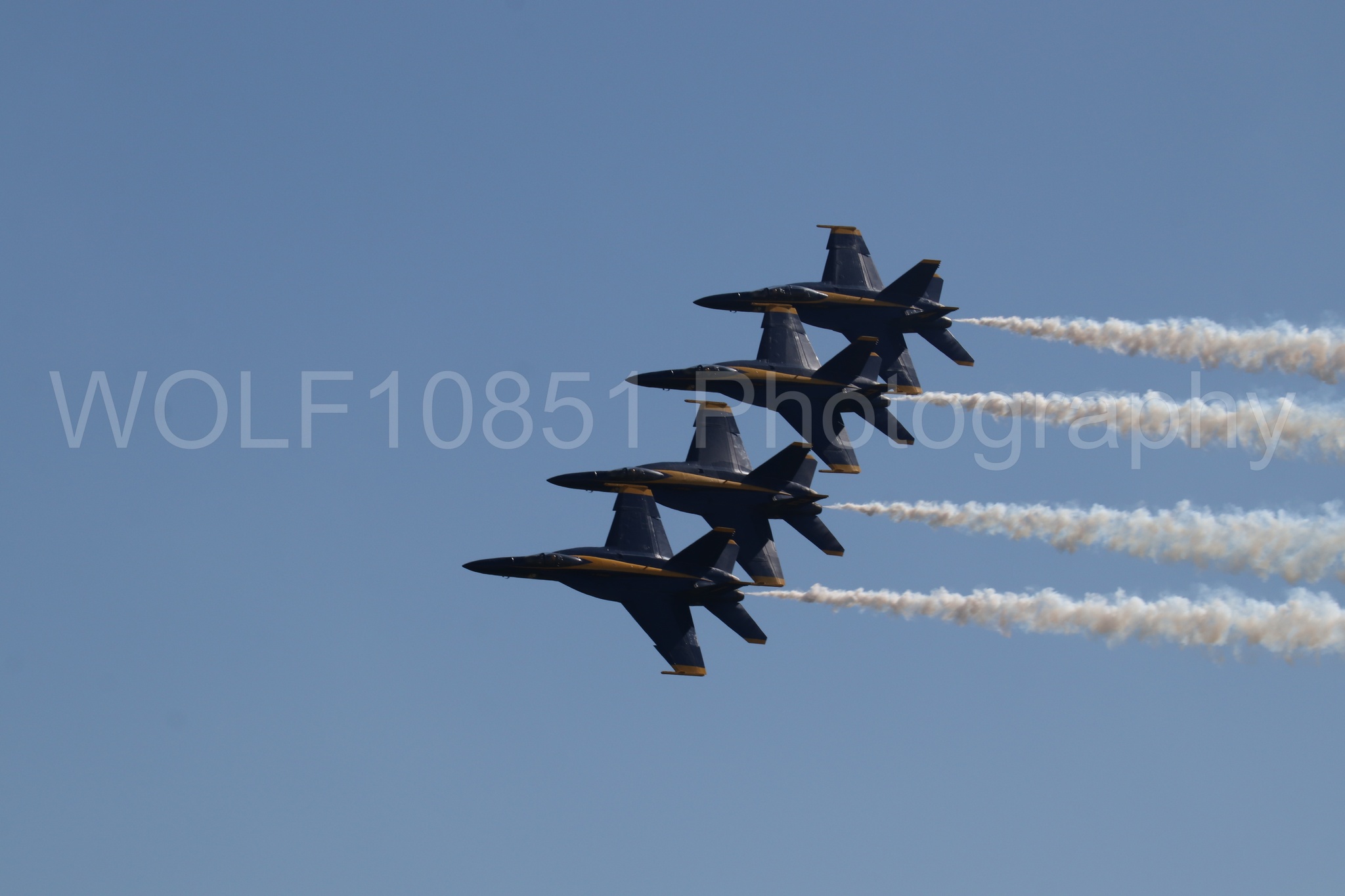 Aviation photography by WOLF10851 featuring FA-18 Super Hornet, Blue Angels, Blue and Gold, Wings Over Solano 2024.