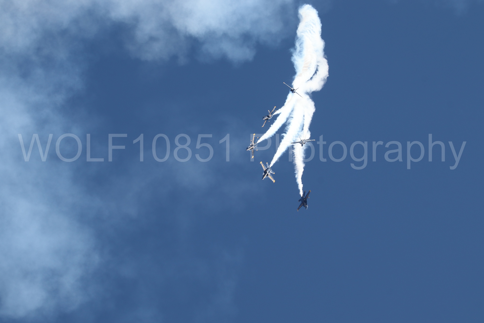 Aviation photography by WOLF10851 featuring FA-18 Super Hornet, Blue Angels, Blue and Gold, Wings Over Solano 2024.