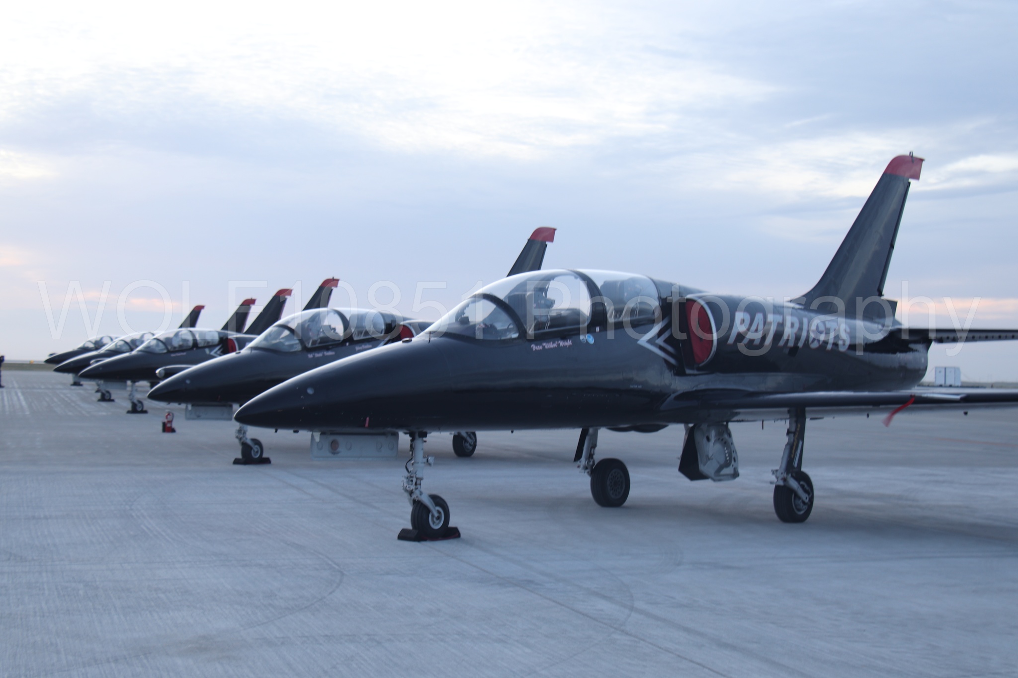 L-39 Albatros | All Black Red lettering | The Patriots Jet Demonstration Team | WOLF10851 Photography