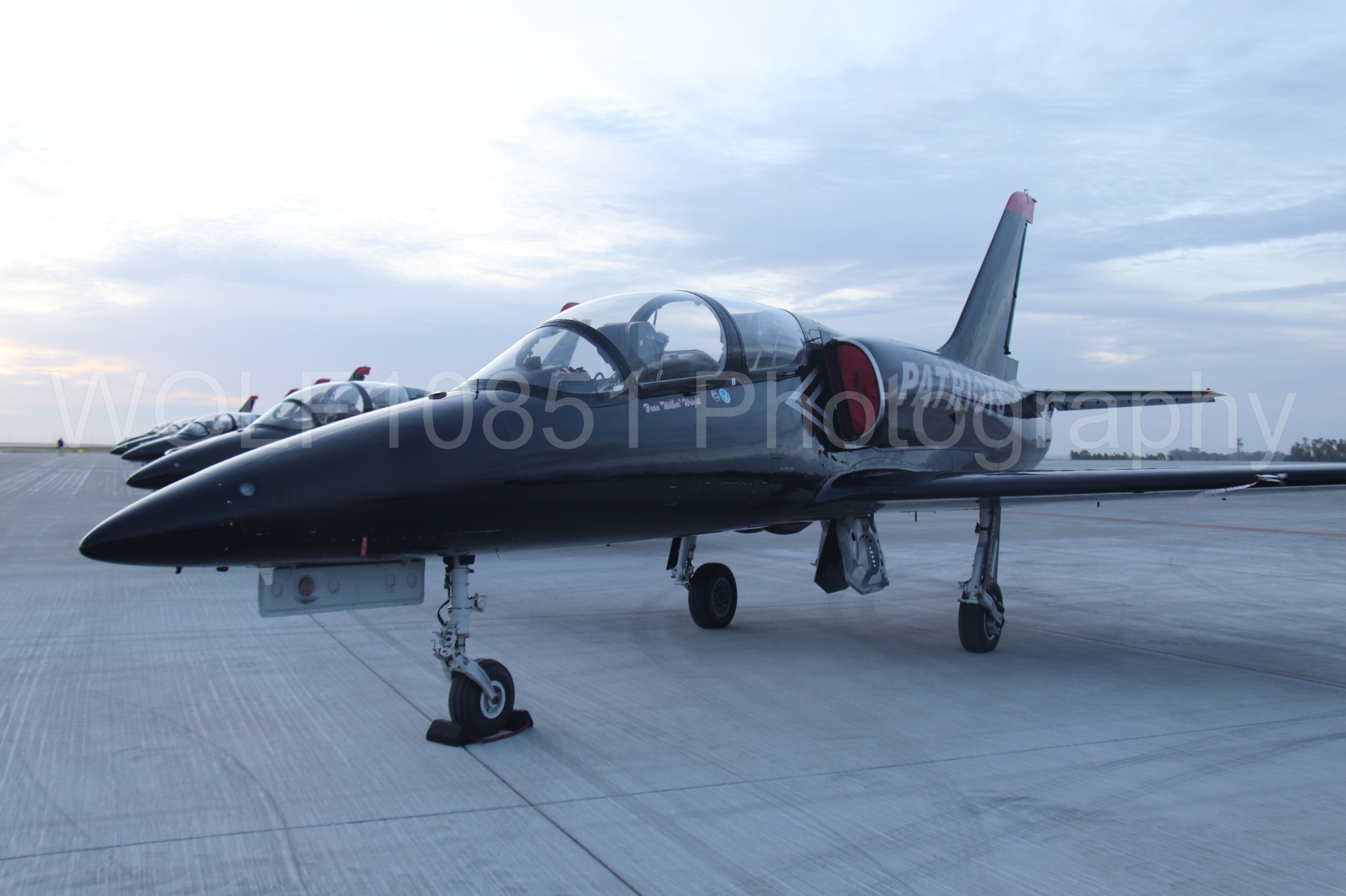 L-39 Albatros | All Black Red lettering | The Patriots Jet Demonstration Team | WOLF10851 Photography