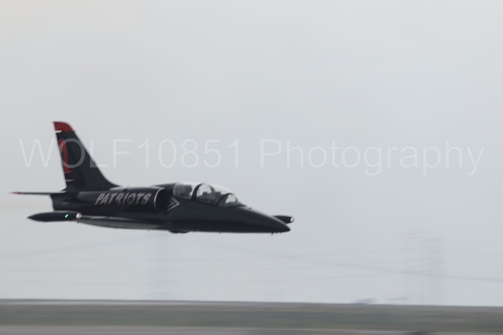 L-39 Albatros | All Black Red lettering | The Patriots Jet Demonstration Team | WOLF10851 Photography