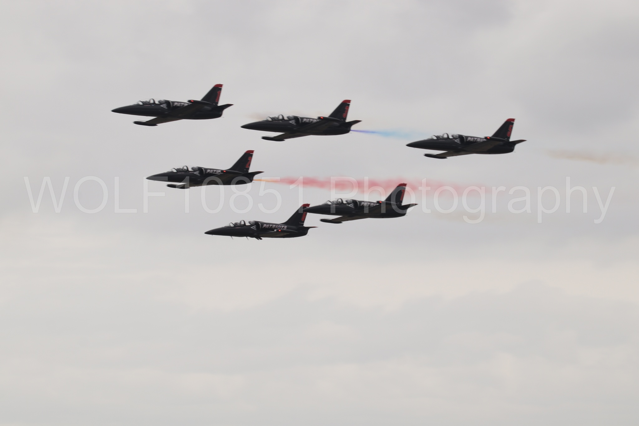 L-39 Albatros | All Black Red lettering | The Patriots Jet Demonstration Team | WOLF10851 Photography