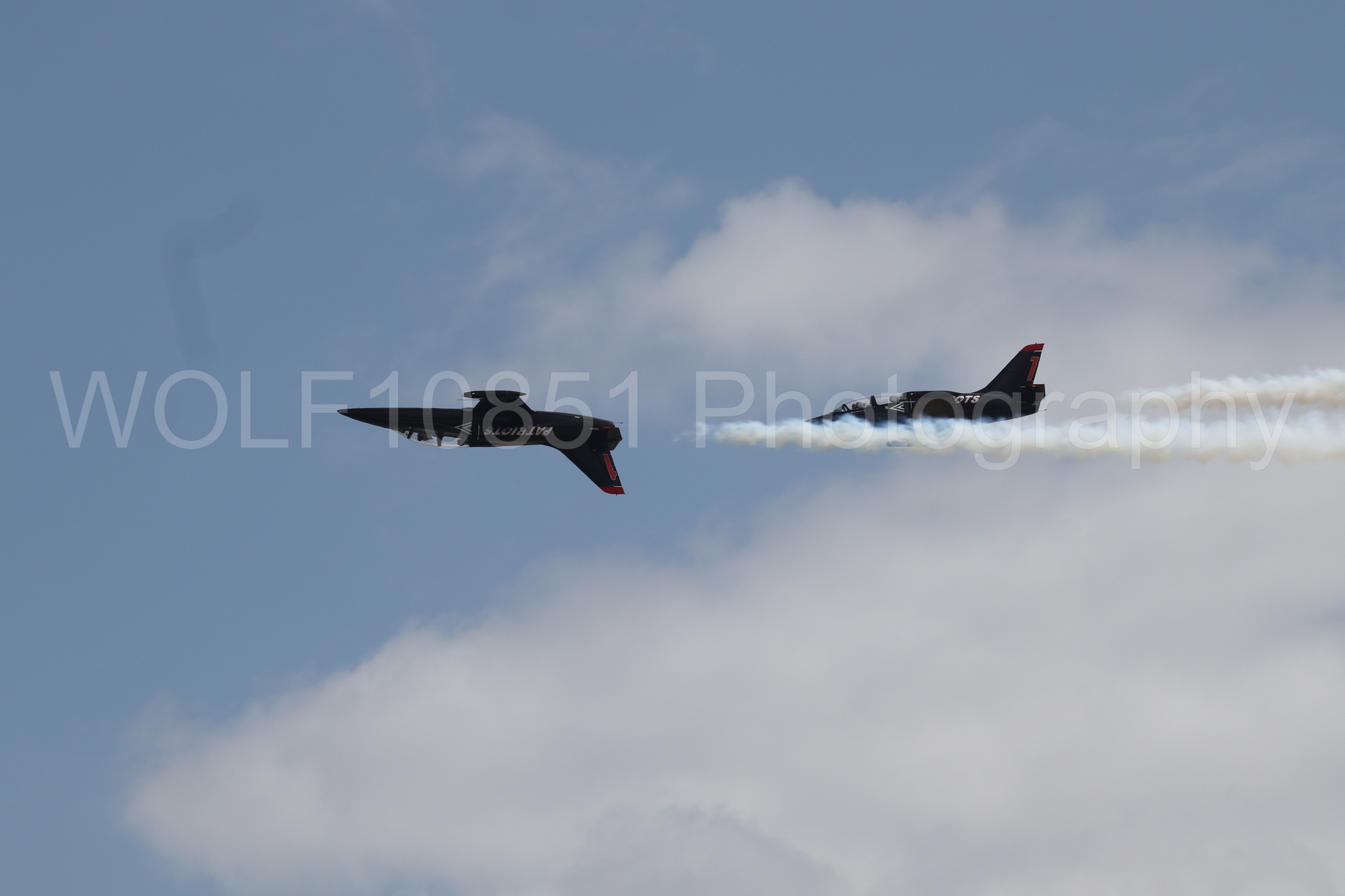 L-39 Albatros | All Black Red lettering | The Patriots Jet Demonstration Team | WOLF10851 Photography