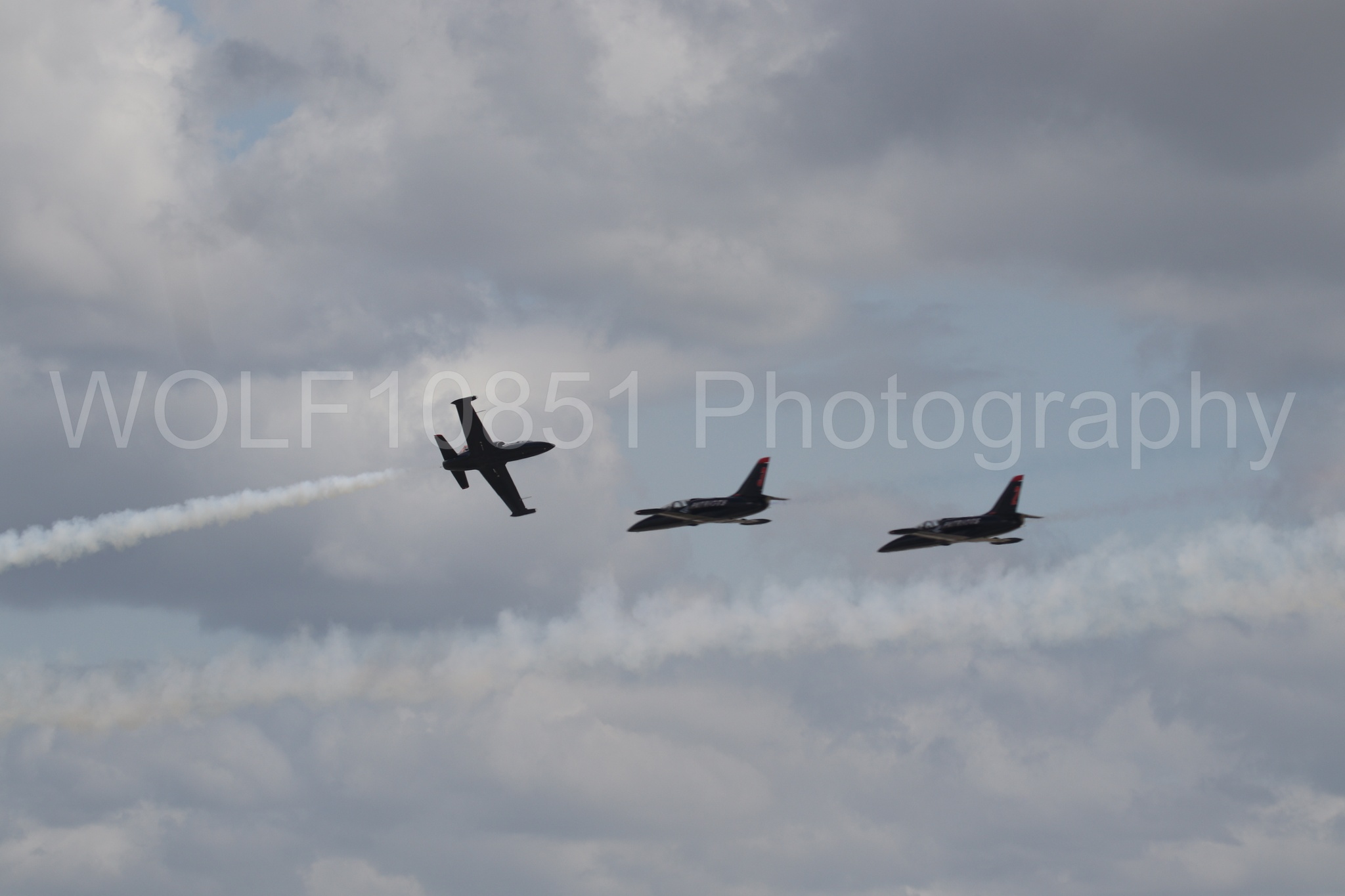 L-39 Albatros | All Black Red lettering | The Patriots Jet Demonstration Team | WOLF10851 Photography