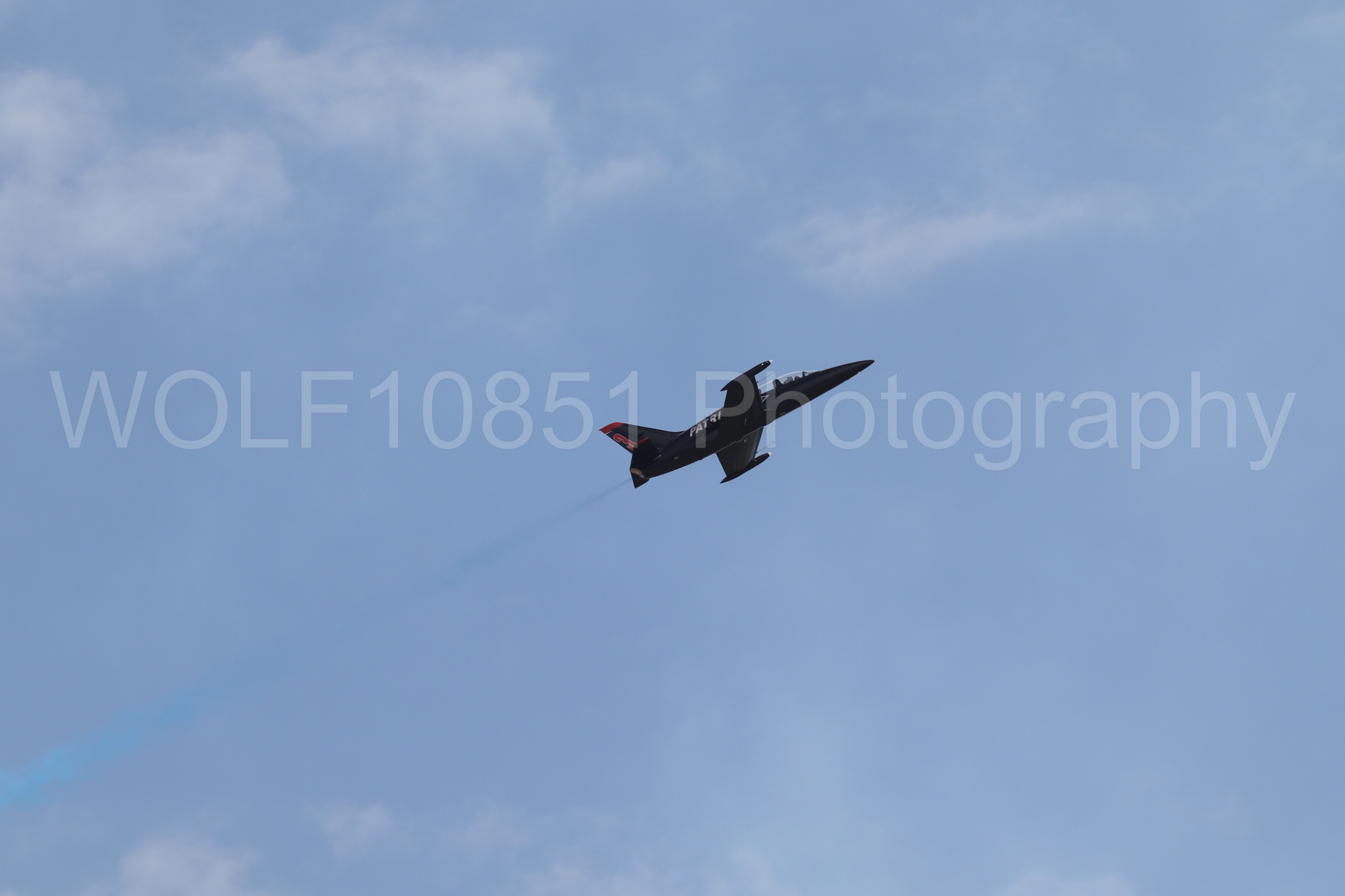 L-39 Albatros | All Black Red lettering | The Patriots Jet Demonstration Team | WOLF10851 Photography