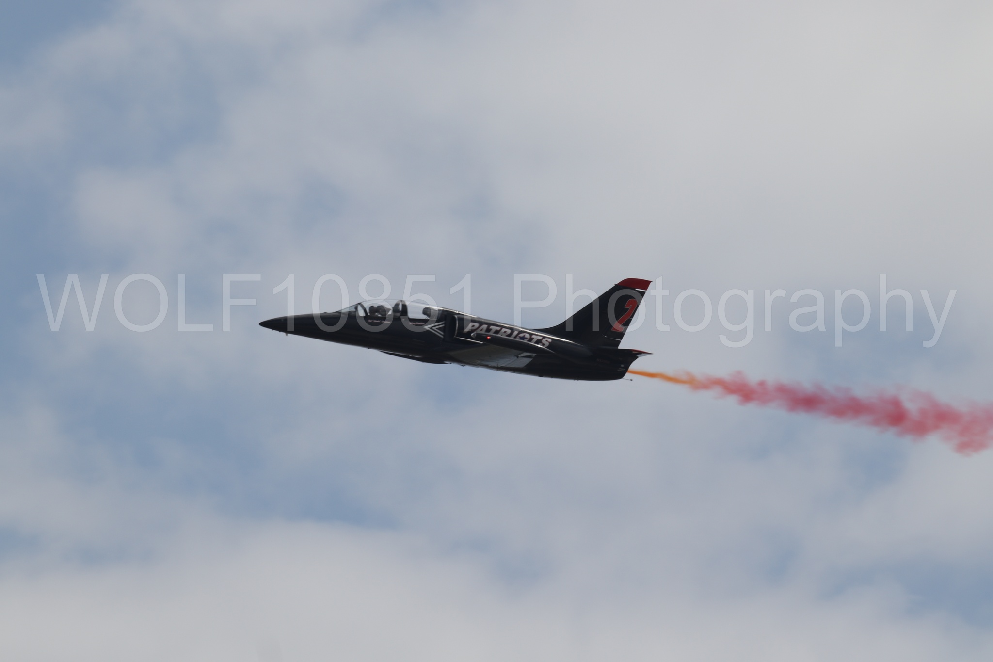 L-39 Albatros | All Black Red lettering | The Patriots Jet Demonstration Team | WOLF10851 Photography