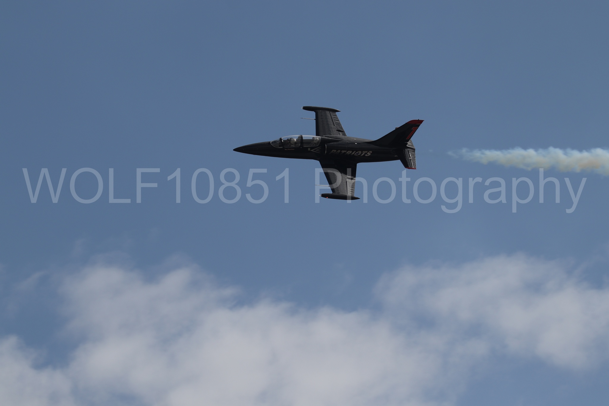 L-39 Albatros | All Black Red lettering | The Patriots Jet Demonstration Team | WOLF10851 Photography