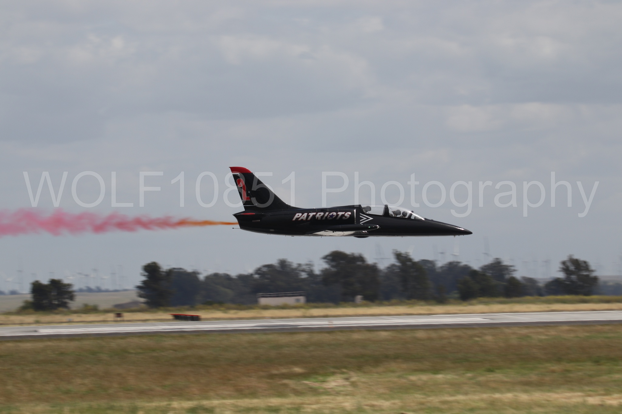 L-39 Albatros | All Black Red lettering | The Patriots Jet Demonstration Team | WOLF10851 Photography
