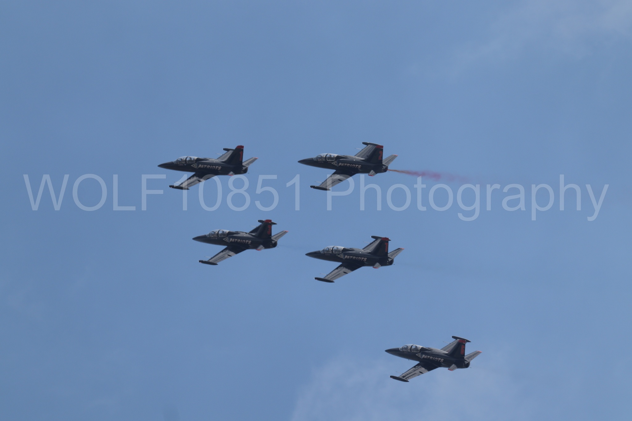 L-39 Albatros | All Black Red lettering | The Patriots Jet Demonstration Team | WOLF10851 Photography