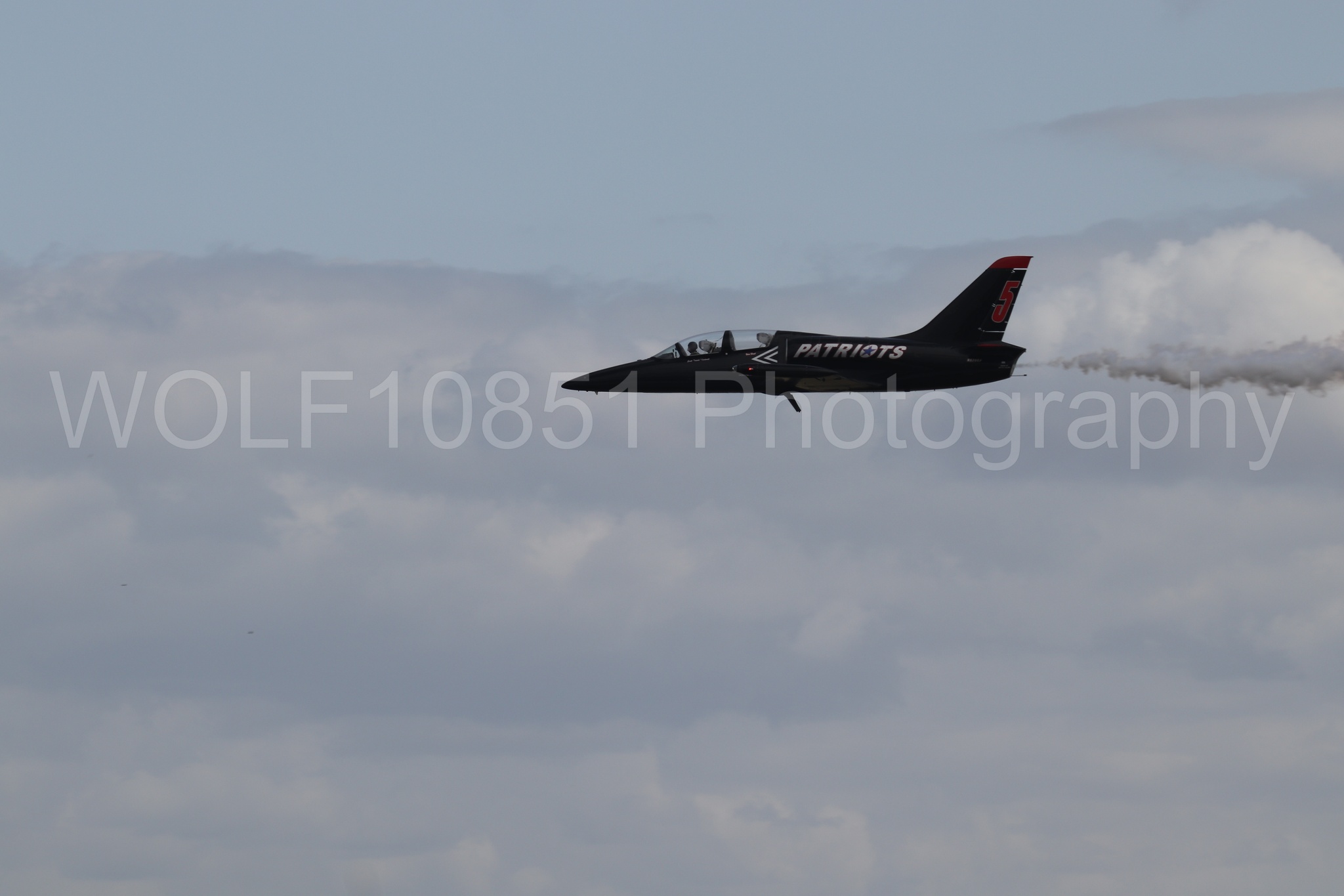L-39 Albatros | All Black Red lettering | The Patriots Jet Demonstration Team | WOLF10851 Photography