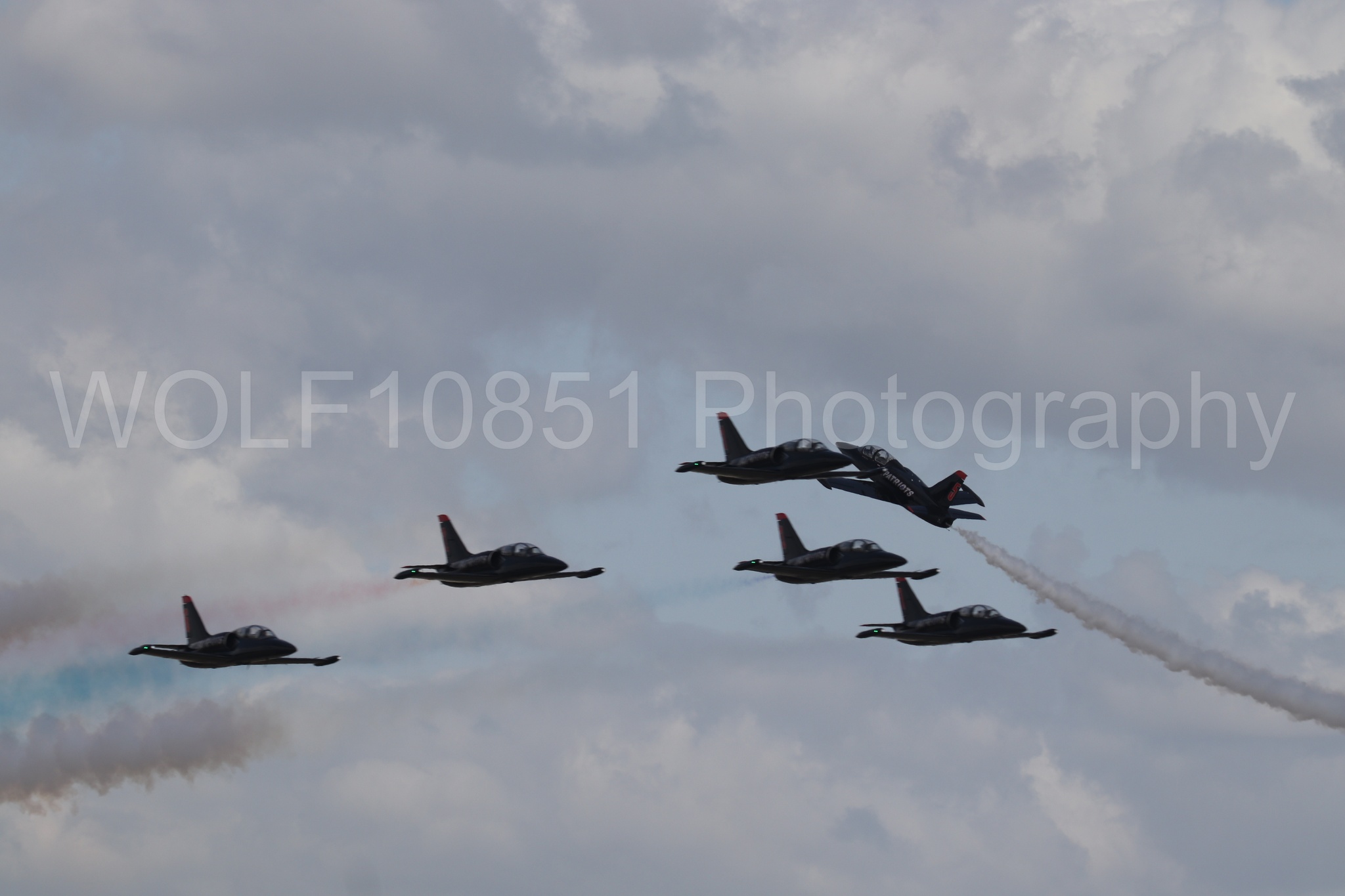 L-39 Albatros | All Black Red lettering | The Patriots Jet Demonstration Team | WOLF10851 Photography