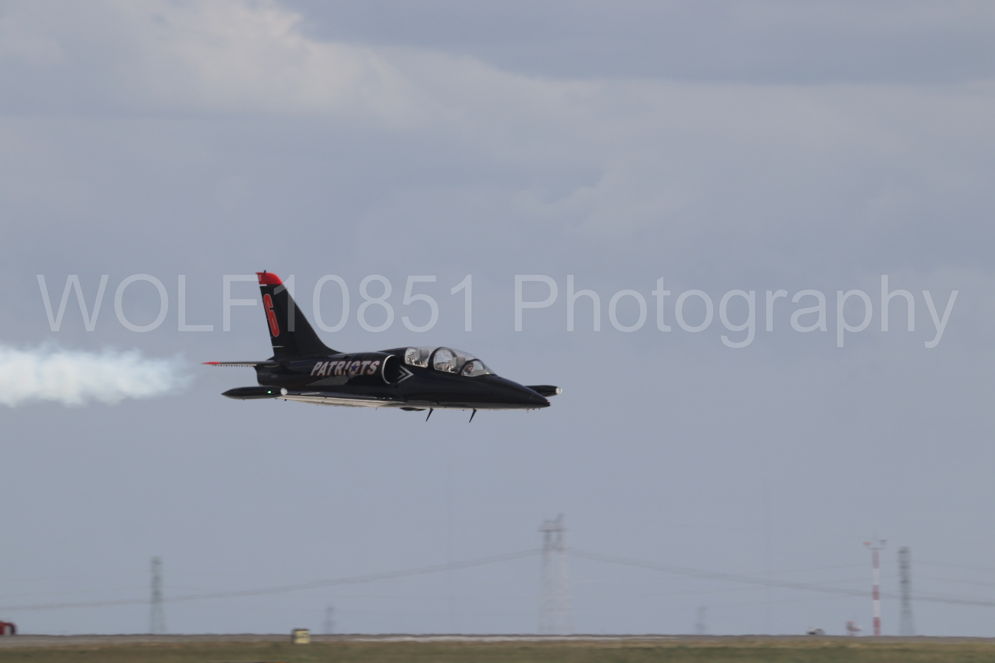 L-39 Albatros | All Black Red lettering | The Patriots Jet Demonstration Team | WOLF10851 Photography