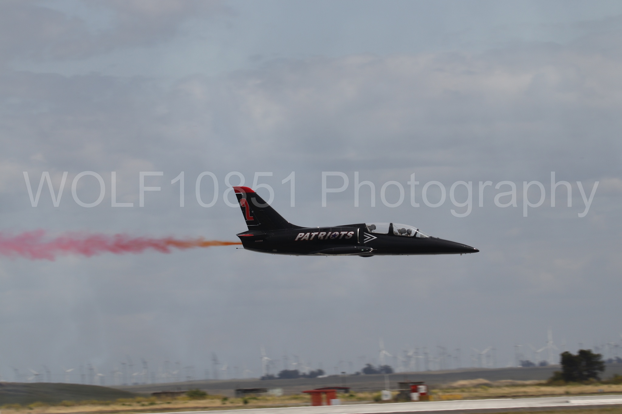 L-39 Albatros | All Black Red lettering | The Patriots Jet Demonstration Team | WOLF10851 Photography